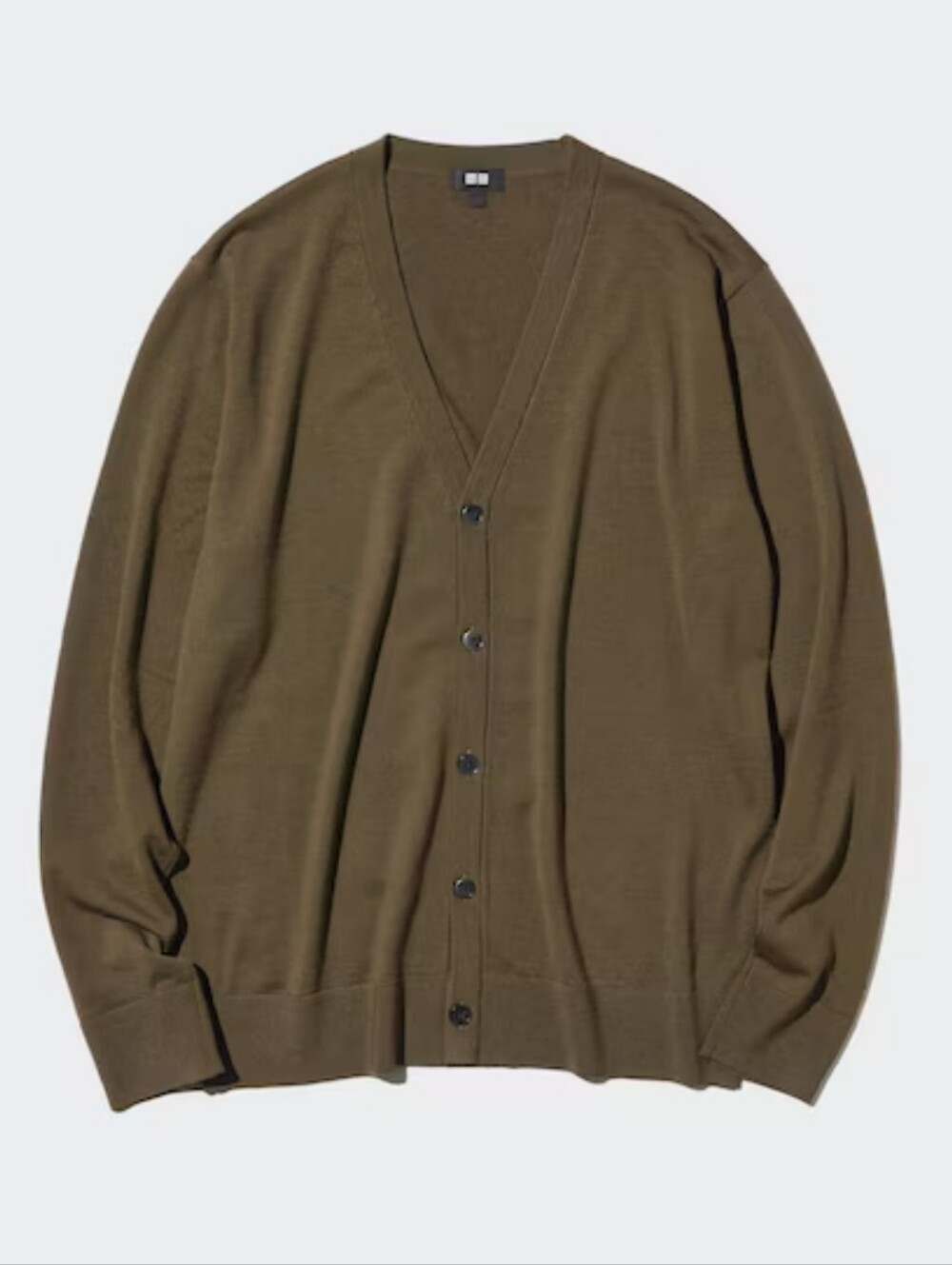Uniqlo Men’s Rxyra Fien Merino Wool V-Neck Cardigan — 37 Brown Size L